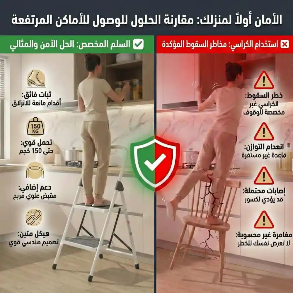 FOLDING STEP STOOL السلم المنزلي القابل للطي